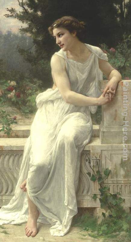 Guillaume Seignac Young Woman of Pompeii on a Terrace